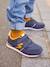 Zapatillas con tiras autoadherentes estilo running, para niño AZUL OSCURO LISO+GRIS MEDIO LISO 