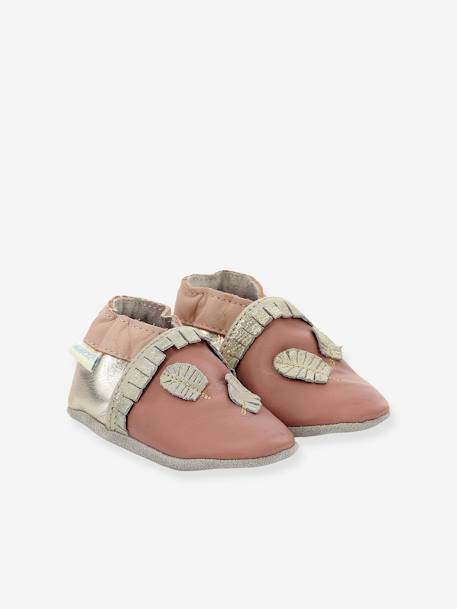 Zapatillas de casa de piel ligera Simphoni ROBEEZ©, bebé rosa 