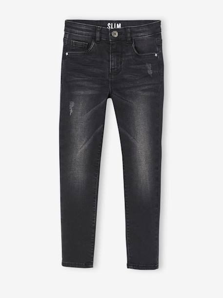 Vaqueros slim MorphologiK 'waterless' para niña, con ancho de caderas ESTÁNDAR AZUL OSCURO LAVADO+AZUL OSCURO LISO+GRIS OSCURO LISO+NEGRO OSCURO LISO 
