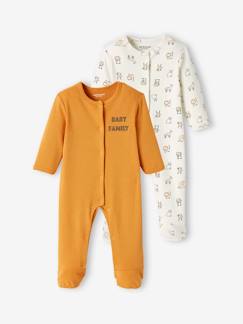 Bebé-Pijamas-Lote de 2 peleles "selva" de algodón, para bebé niño