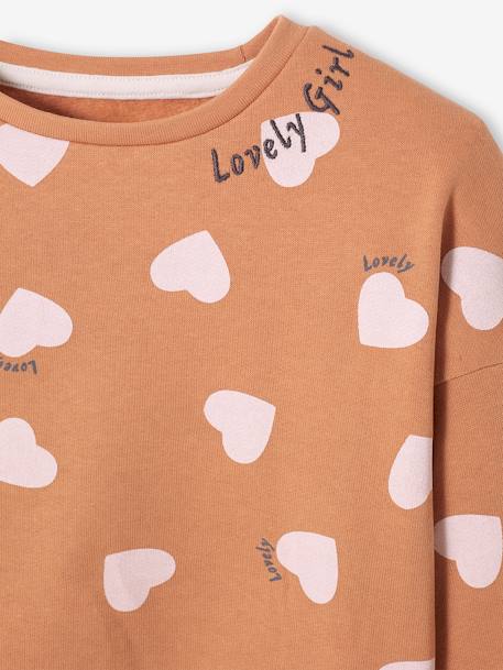 Sudadera fantasía con motivo de corazones o lunares, para niña AZUL CLARO ESTAMPADO+MARRON CLARO ESTAMPADO+ROSA MEDIO ESTAMPADO+rosa rosa pálido 