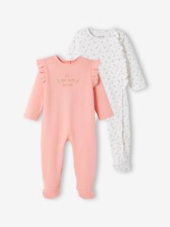 Bebé-Pijamas-Lote de 2 peleles para niña de terciopelo