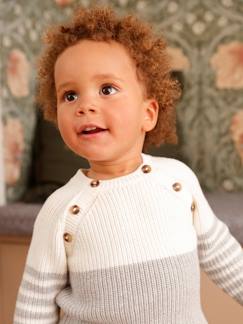 Bebé-Sudaderas, jerséis y chaquetas de punto-jersey gráfico a rayas, bebé