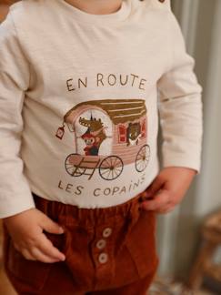 Bebé-Camisetas-Camisetas-Camiseta de manga larga en algodón flameado Caravana, bebé