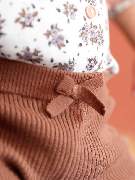 Leggings de punto tricot, para bebé BEIGE MEDIO LISO+GRIS OSCURO JASPEADO+MARRON OSCURO LISO 