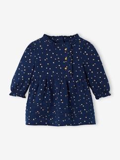 Bebé-Vestidos, faldas-Vestido de gasa de algodón con abertura asimétrica, bebé
