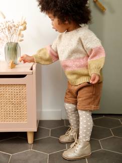Bebé-Jersey de punto tricot, a rayas anchas, para bebé