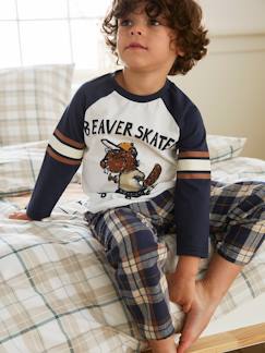 Niño-Pijamas -Pijama Castor con bajo de franela, niño