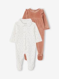 Bebé-Pijamas-Lote de 2 peleles para bebé niña de terciopelo