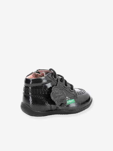 Botines de piel para bebé Billista Zip KICKERS® NEGRO MEDIO LISO 