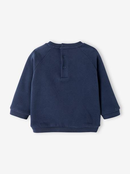 Sudadera de felpa personalizable, para bebé AZUL OSCURO LISO CON MOTIVOS+MARRON MEDIO LISO CON MOTIVOS 