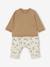 Conjunto bebé camiseta nido de abeja + pantalón de felpa  