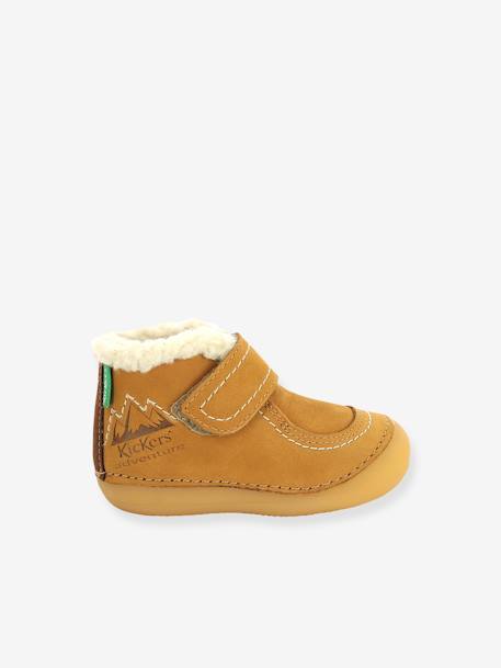 Botines de piel para bebé Somoons KICKERS® Primeros Pasos AZUL OSCURO METALIZADO+caramelo+ROSA CLARO METALIZADO 