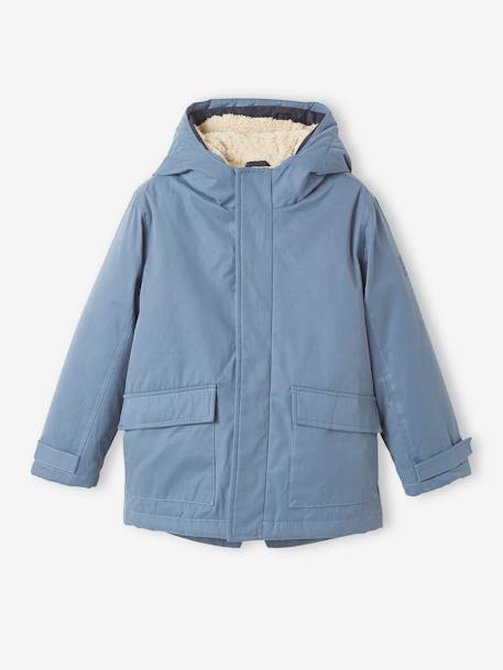 Parka 3 en 1 con cazadora desmontable, niño AZUL MEDIO LISO CON MOTIVOS+AZUL OSCURO LISO CON MOTIVOS+MARRON OSCURO LISO CON MOTIVOS+VERDE MEDIO LISO CON MOTIVOS 