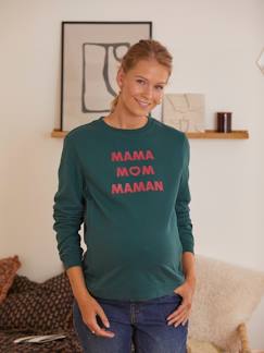 Ropa Premamá-Jerséis y chaquetas embarazo-Sudadera de felpa con mensaje para embarazo y lactancia