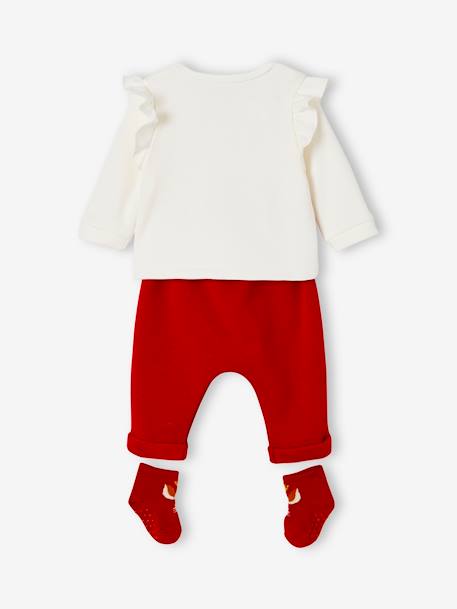 Conjunto de 3 prendas con sudadera + pantalón + calcetines para bebé  