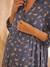 Vestido camisero estampado para embarazo y lactancia AZUL OSCURO ESTAMPADO 