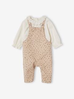 Bebé-Conjuntos-Conjunto de peto y blusa estampada, para bebé