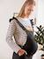 Peto de denim para embarazo con volantes NEGRO OSCURO LISO 