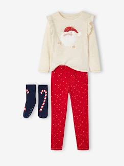 Niña-Pijamas-Estuche de Navidad pijama + calcetines, niña