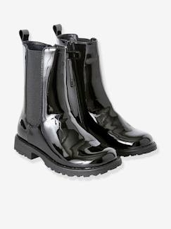 Calzado-Calzado niña (23-38)-Botines altos con cremalleras y elásticos, niña
