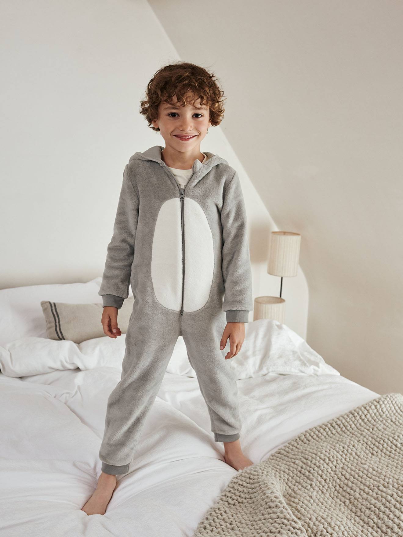 Mono Pijama Lobo, para gris claro con - Vertbaudet