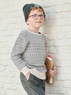 Niño-Jerséis, chaquetas de punto, sudaderas-Jerséis de punto-Jersey jacquard para niño