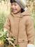 Abrigo con capucha de paño de lana y forro de sherpa, para niña BEIGE MEDIO LISO CON MOTIVOS+VERDE OSCURO LISO CON MOTIVOS 