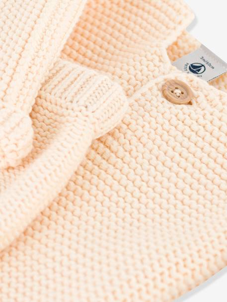 Conjunto de dos prendas de punto tricot de algodón bio PETIT BATEAU blanco 