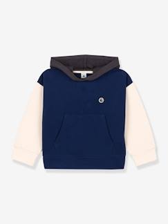 Niño-Jerséis, chaquetas de punto, sudaderas-Sudadera con capucha de felpa infantil algodón bio PETIT BATEAU