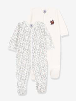 -Lote de 2 pijamas pelele para bebé de algodón bio PETIT BATEAU