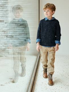 Niño-Pantalones-Pantalón jogger a color fácil de vestir, niño
