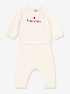 Bebé-Conjuntos-Conjunto de 2 prendas de punto tricot de lana y algodón PETIT BATEAU