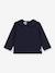 Blusa bebé de algodón orgánico PETIT BATEAU azul marino 