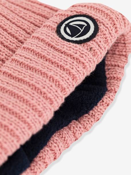 Gorro para bebé de punto tricot de punto polar reciclado - PETIT BATEAU rosa 