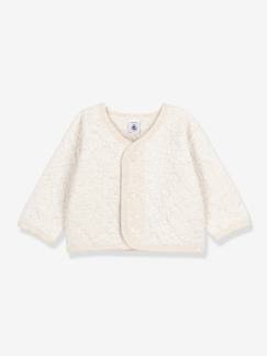 Bebé-Sudaderas, jerséis y chaquetas de punto-Cárdigan para bebé de tejido túbico acolchado - PETIT BATEAU