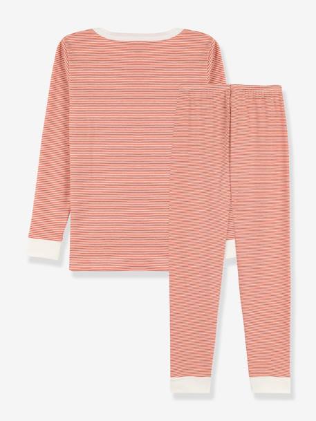Pijama ajustado milrayas - PETIT BATEAU rosa 