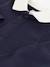 Body de manga larga para bebé con cuello polo de algodón - PETIT BATEAU azul marino 