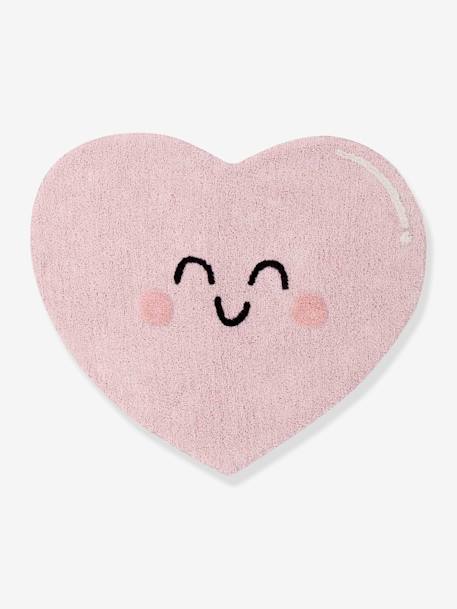 Alfombra de algodón lavable Corazón Happy Heart LORENA CANALS rosa 
