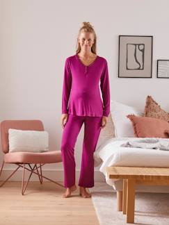Ropa Premamá-Pijamas y homewear embarazo-Conjunto de 2 prendas con pijama de embarazo y lactancia