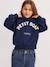 Sudadera de felpa infantil de algodón bio PETIT BATEAU azul 