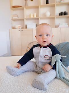 Bebé-Pijamas-Pelele de felpa con abertura delante, bebé niño