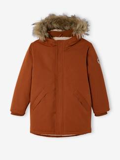 Niño-Abrigos y chaquetas-Parka con capucha y forro de sherpa, con relleno de poliéster reciclado, niño