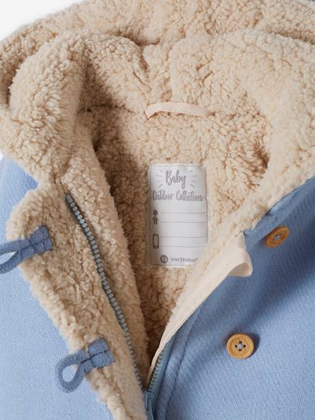 Abrigo de paño de lana con forro de pelo sintético para bebé  