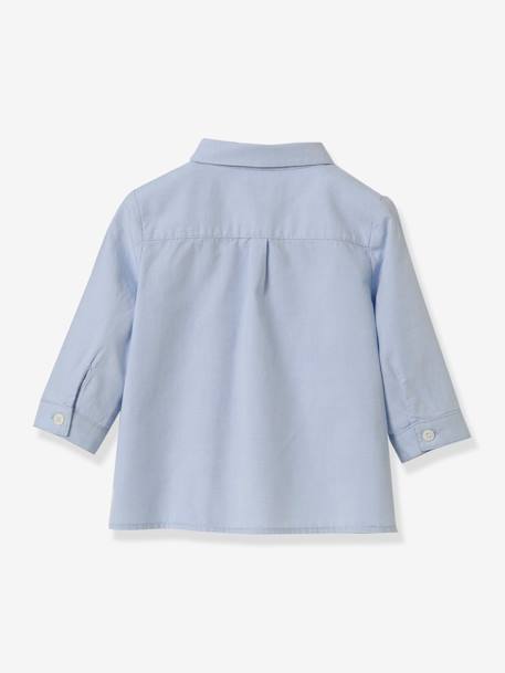 Camisa Oxford CYRILLUS para bebé azul claro 