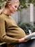 Jersey de punto perlé para embarazo y lactancia NEGRO OSCURO A RAYAS+VERDE OSCURO LISO 