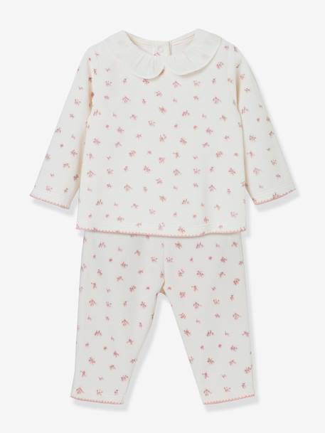 Conjunto de pijama de 2 prendas de terciopelo CYRILLUS para bebé amarillo 