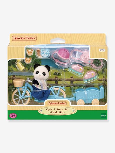 La niña Panda, su bici y su remolque - SYLVANIAN FAMILIES blanco 