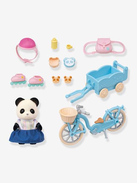 La niña Panda, su bici y su remolque - SYLVANIAN FAMILIES blanco 