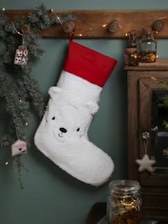 Textil Hogar y Decoración-Calcetín navideño Oso de rizo personalizable